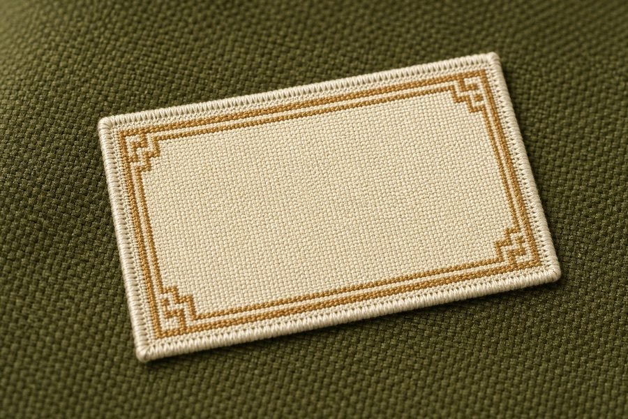 Woven label — logo technique at INEO bag factory